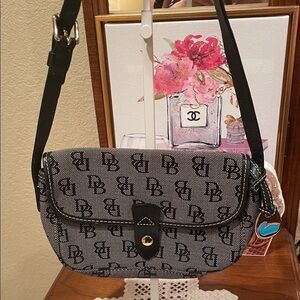 Dooney & Bourke Monogram Black and Gray shoulder  Bag